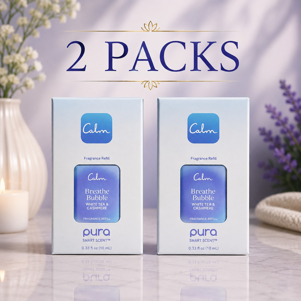 Pura Calm Breathe Bubble White Tea Cashmere Fragrance Refill 2 Pack